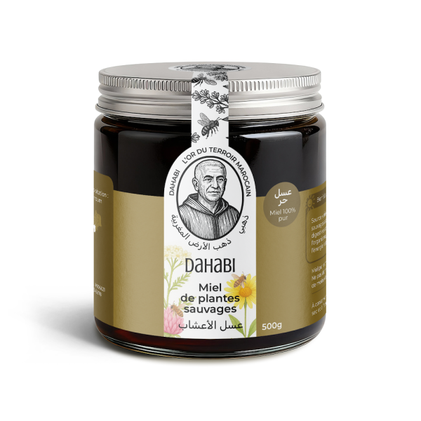 Bouteille de miel de plantes sauvages 0.5L